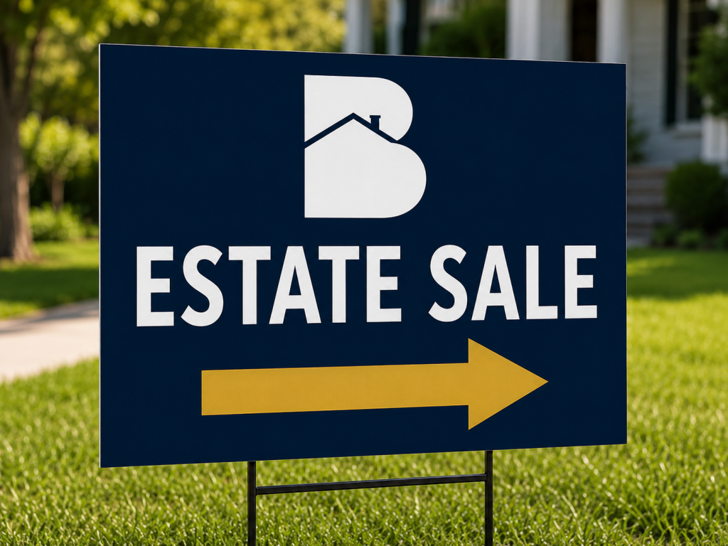 Bright Estate Sale Signage